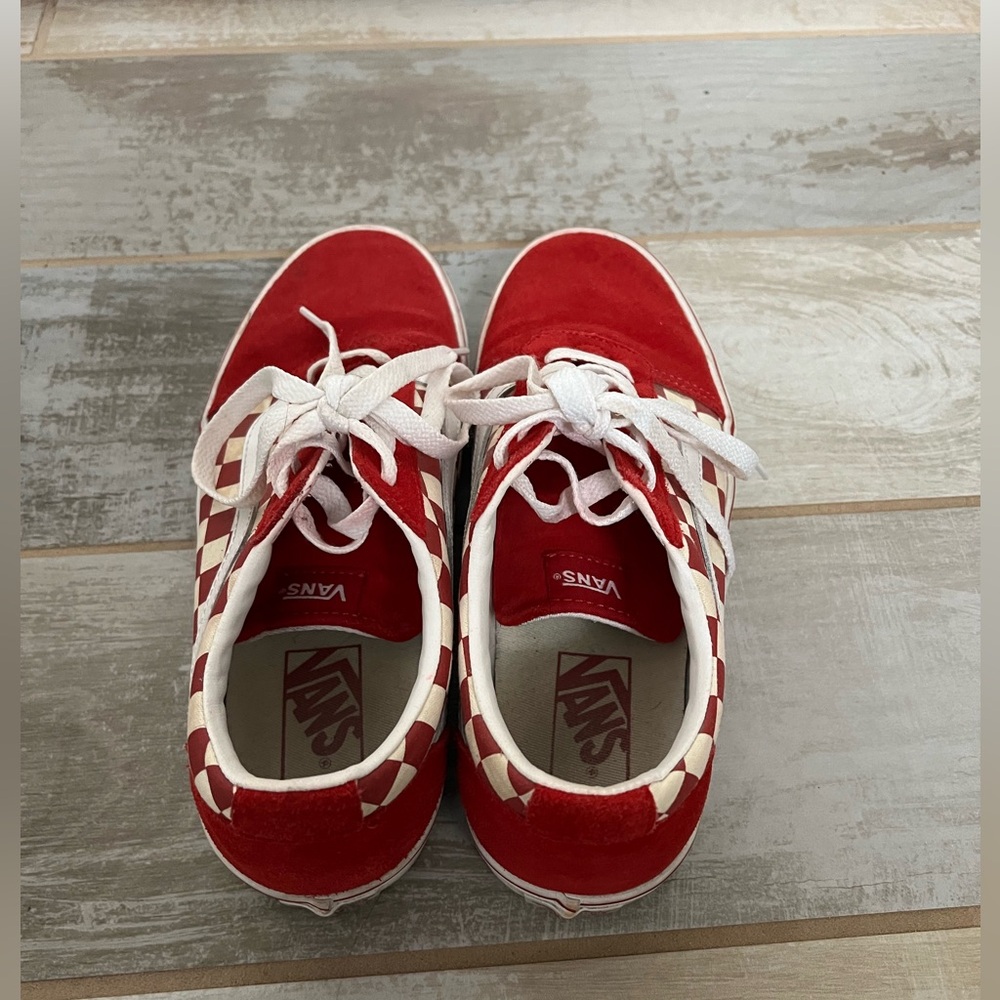 Vans Red Checkerboard Shoes